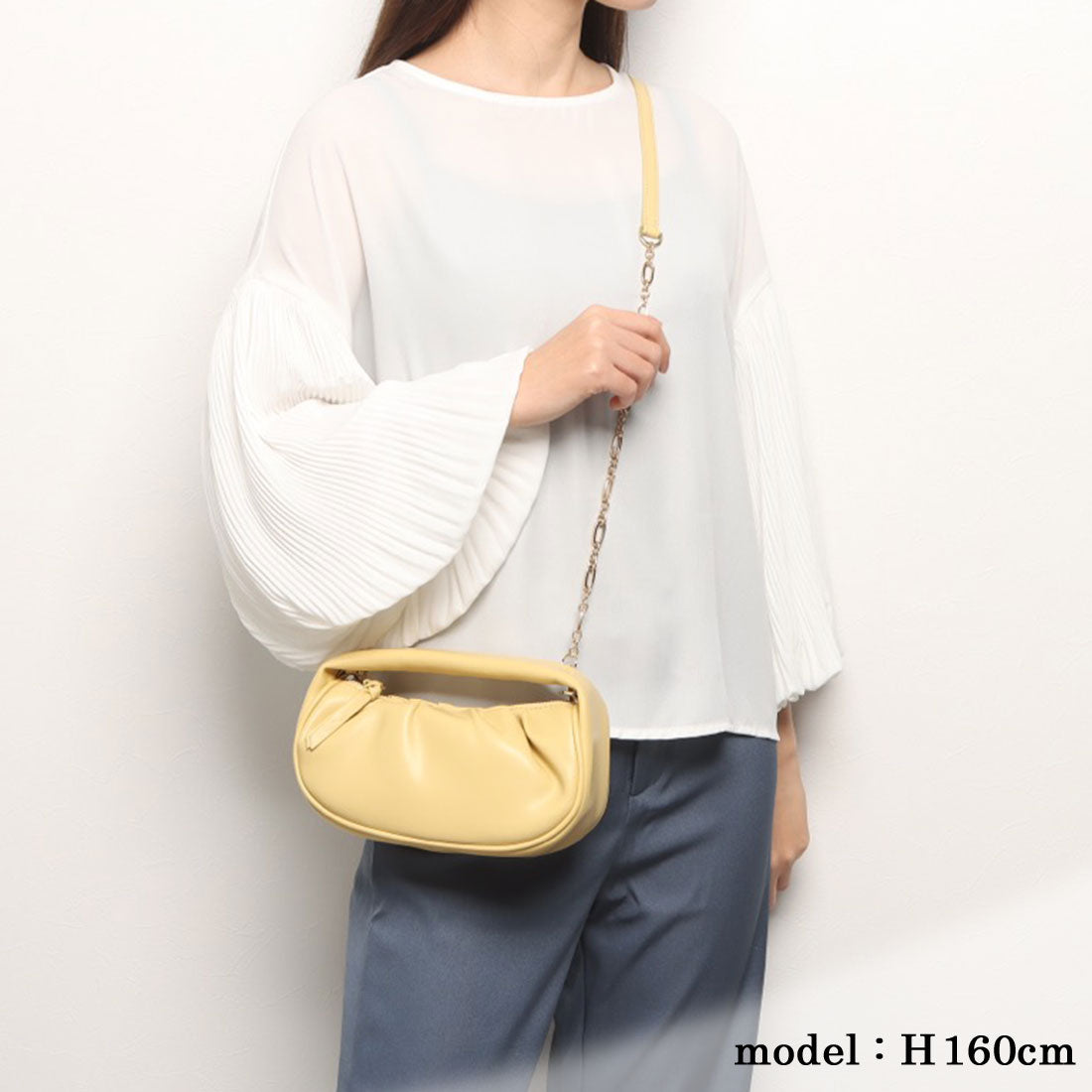 カシュカシュ cache cache ハーフムーンギャザー2wayミニショルダー （BE） BE
