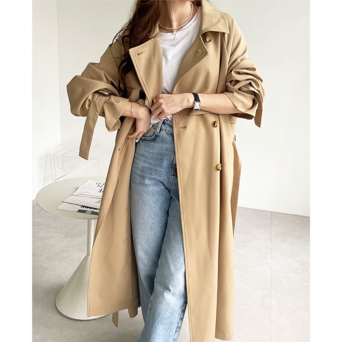 GeeRA Elegant oversized trench coat