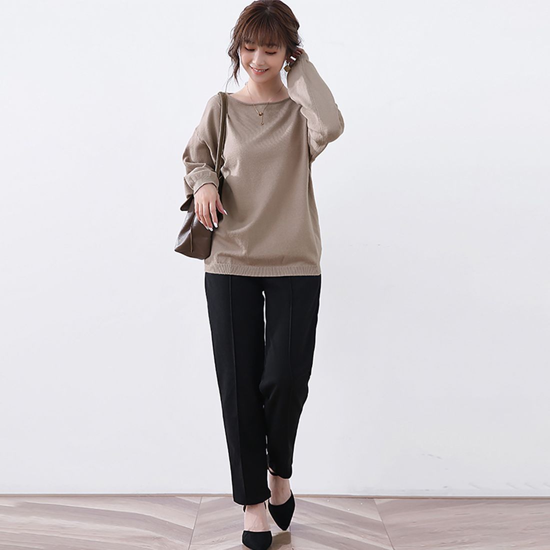 ドゥー ベル Doux Belle 秋新作 洗えるニット レディース/ トップス/ ニット カシミアタッチニット 長袖 秋 冬 オフィス