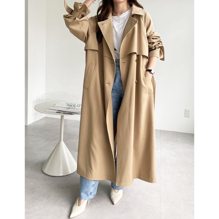 GeeRA Elegant oversized trench coat