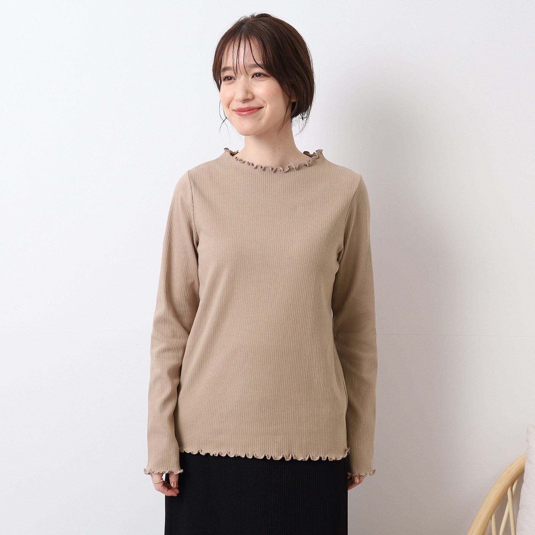 シューラルー SHOO・LA・RUE メロー使いボトルネック長袖インナー