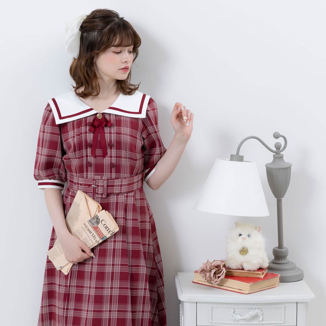 ユメテンボウ 夢展望 セーラーカラー半袖ワンピース