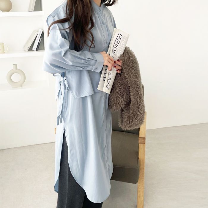 GeeRA Cape-style design shirt dress