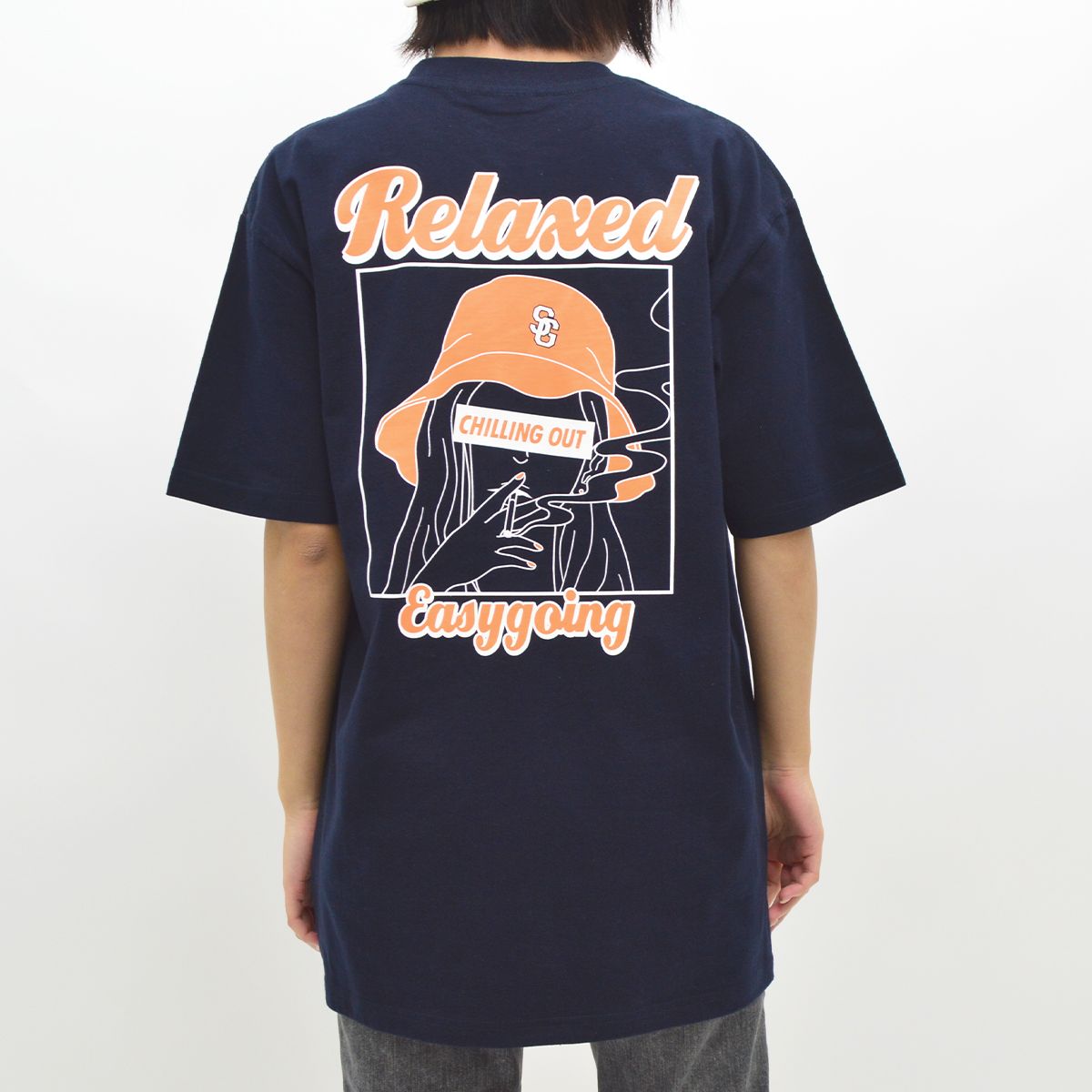 モディッシュガゼ MODISH GAZE スモーキングガール Relaxed半袖Tシャツ