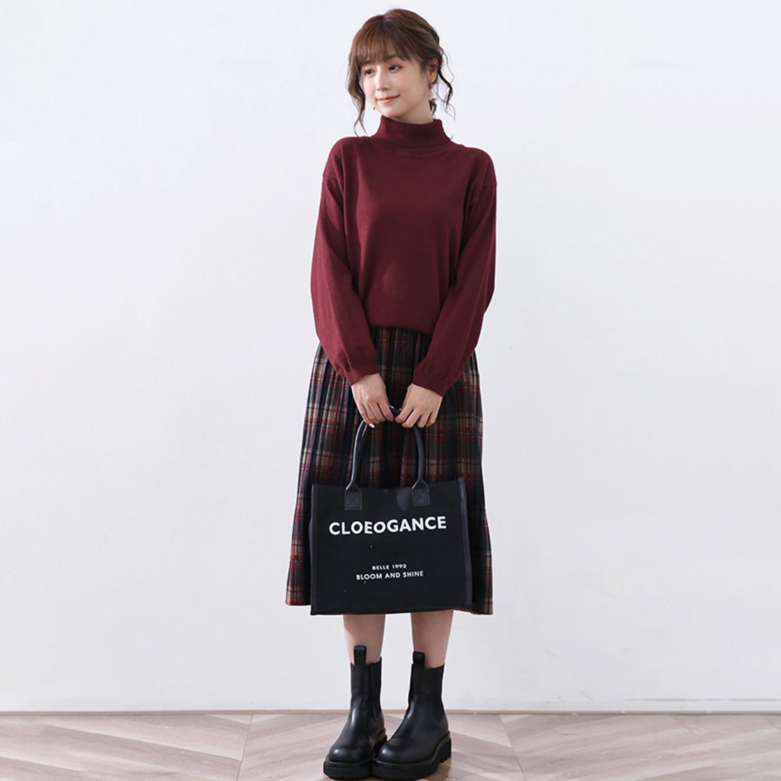 ドゥー ベル Doux Belle 秋新作 洗えるニット レディース/ トップス/ ニット カシミアタッチニット 長袖 秋 冬 オフィス （ブラック） ブラック