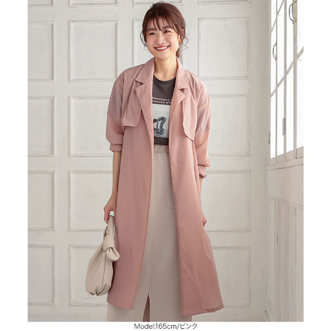 KOBE LETTUCE sheer trench coat [K1024]