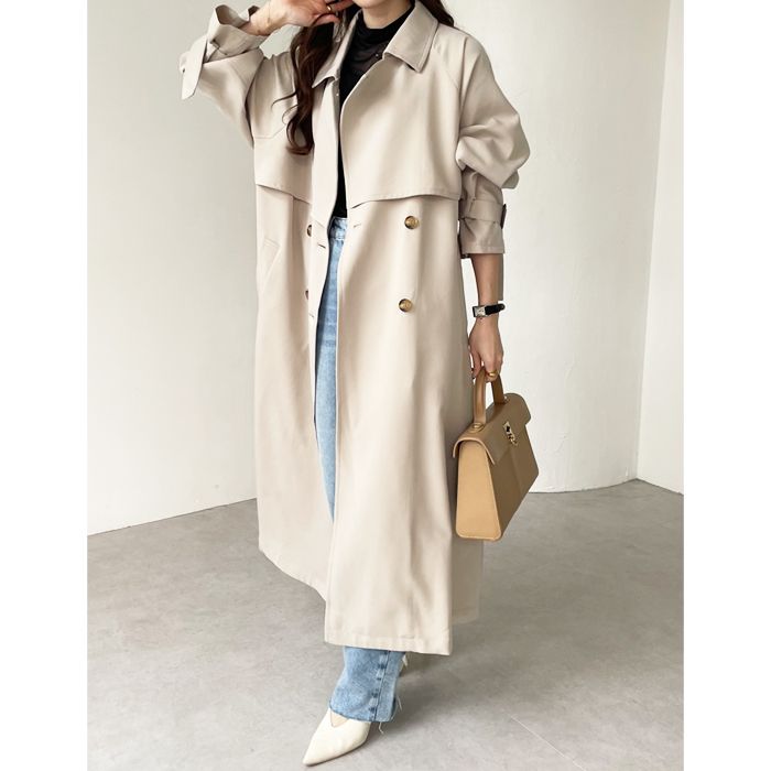 GeeRA Elegant oversized trench coat