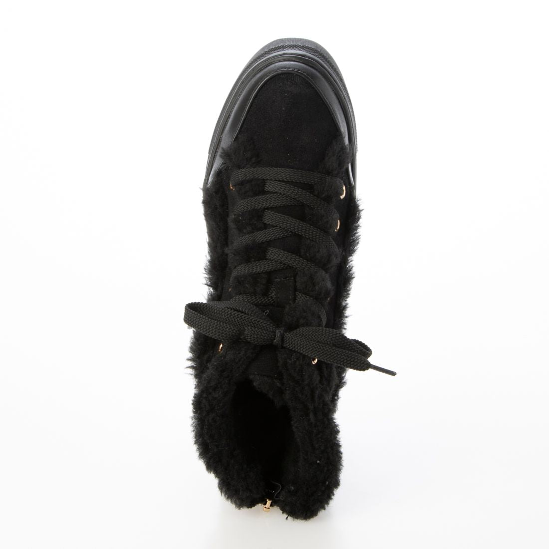 シックス CHICS ファーコンビレースアップスニーカー