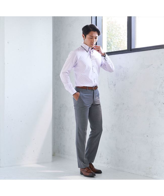 トーキョーシャツ TOKYO SHIRTS 【Layered Cool】 形態安定 ボタンダウンカラー 長袖 ワイシャツ