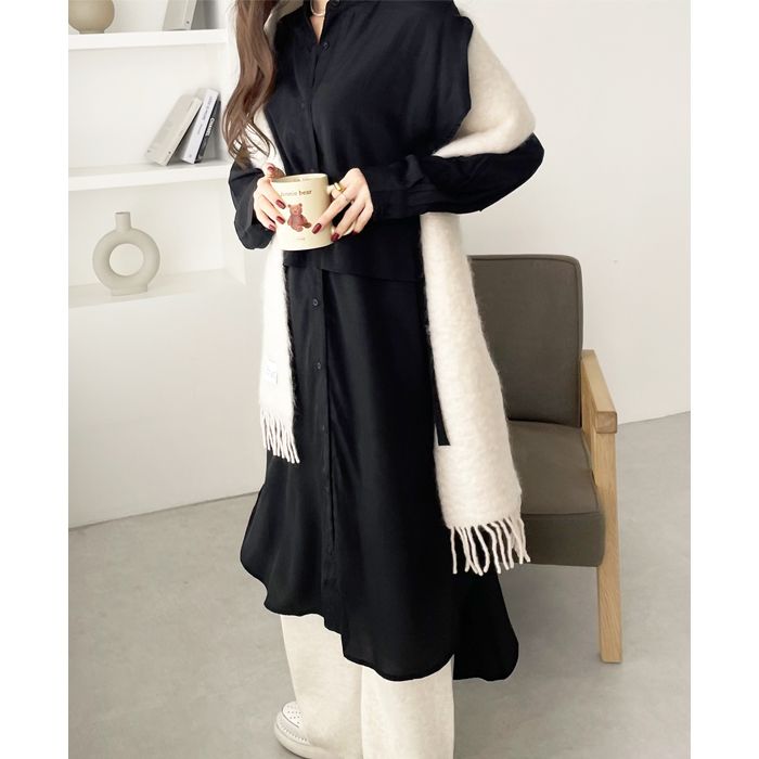 GeeRA Cape-style design shirt dress