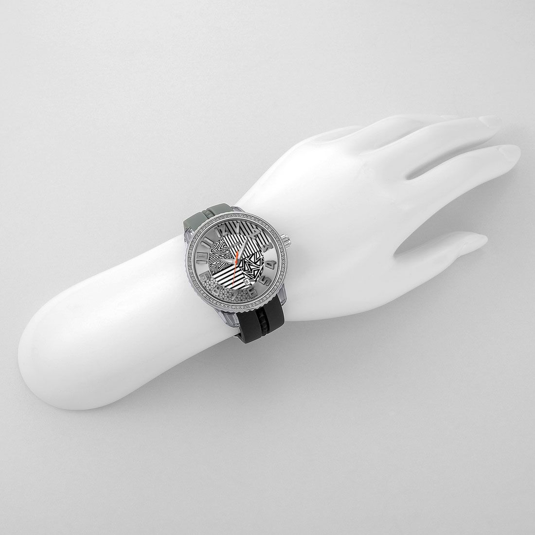 テンデンス TENDENCE クレイジーミディアム レディース 時計 TY930066 クォーツ シルバー シリコン