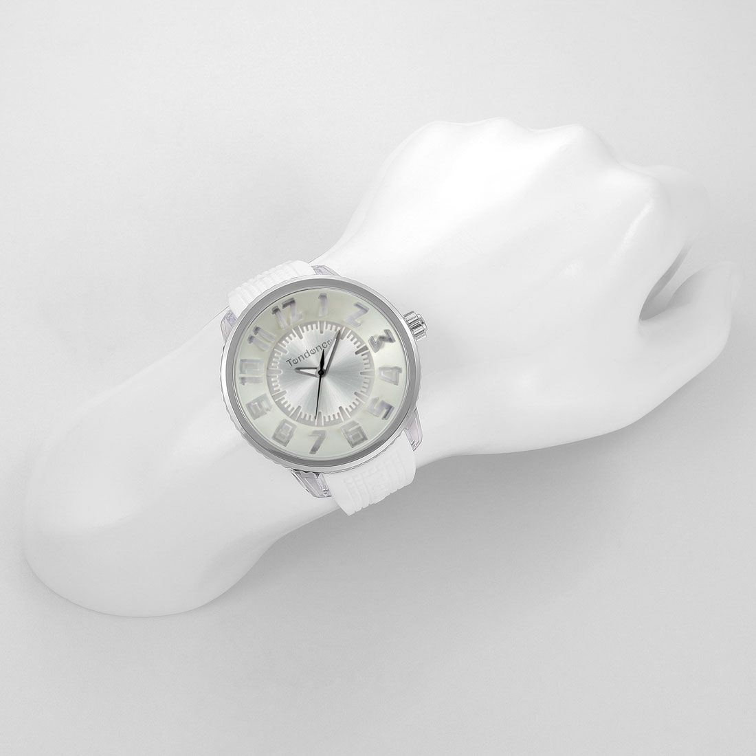 テンデンス TENDENCE フラッシュ ユニセックス 時計 TY532003 クォーツ ホワイト シリコン