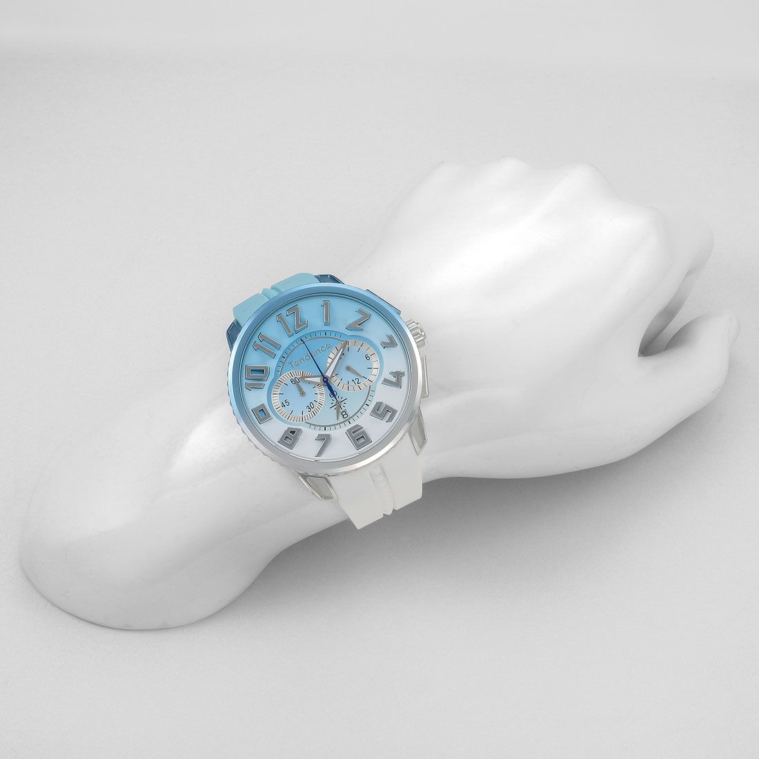 テンデンス TENDENCE ディカラー ユニセックス 時計 TY146105 クォーツ ブルー×ホワイト シリコン