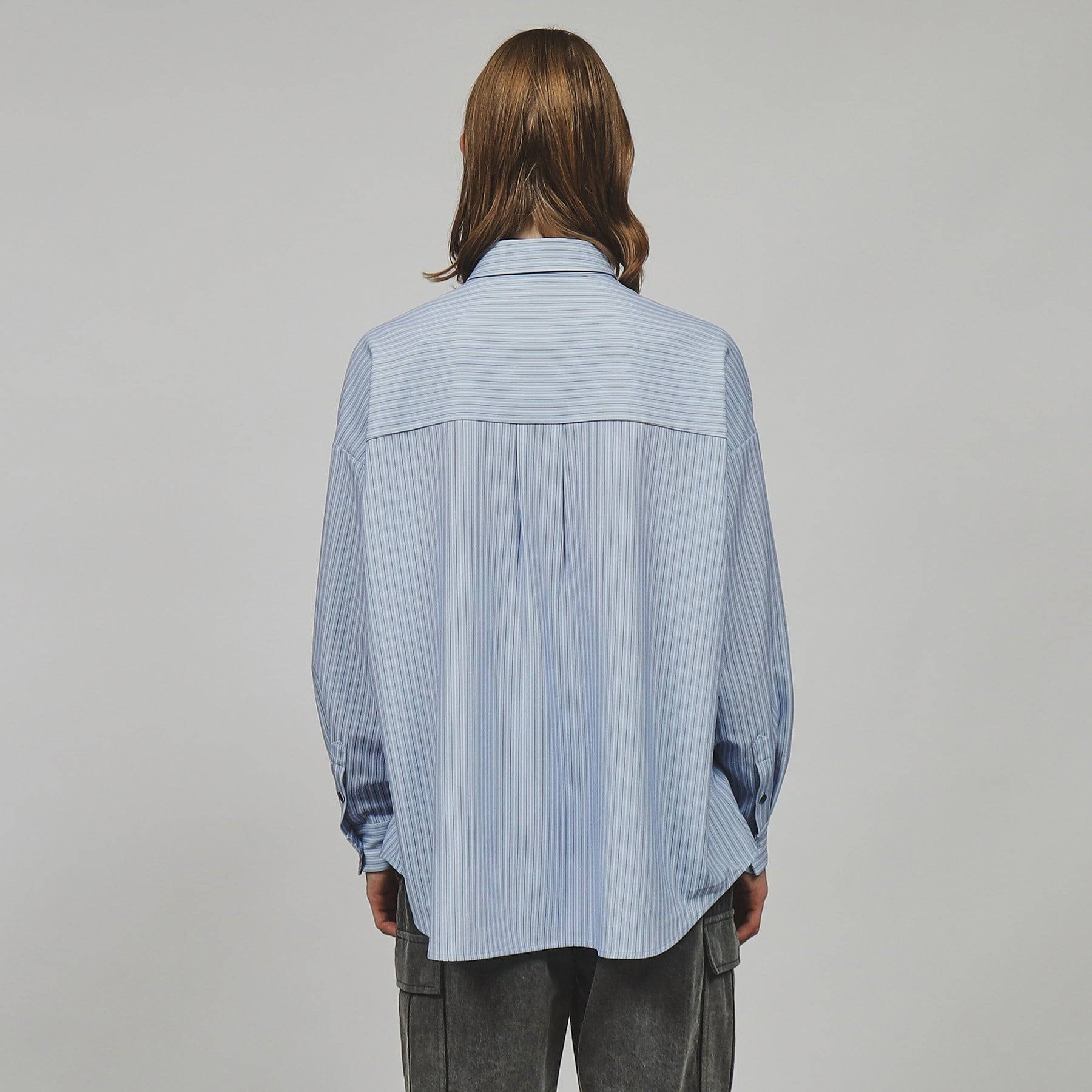 TK.TAKEO KIKUCHI Georgette Check & Stripe Long Sleeve Shirt