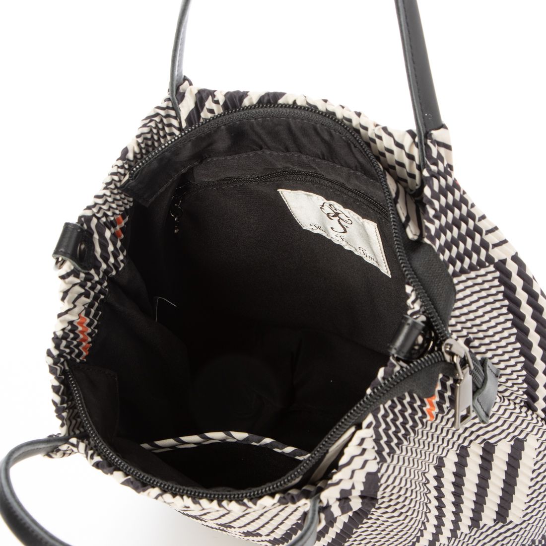 Three Four Time Trim Leather Pleats BAG