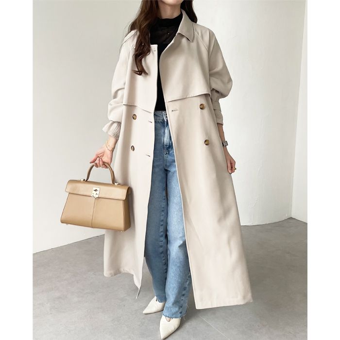 GeeRA Elegant oversized trench coat