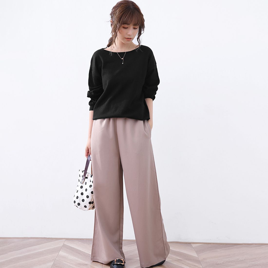 ドゥー ベル Doux Belle 秋新作 洗えるニット レディース/ トップス/ ニット カシミアタッチニット 長袖 秋 冬 オフィス