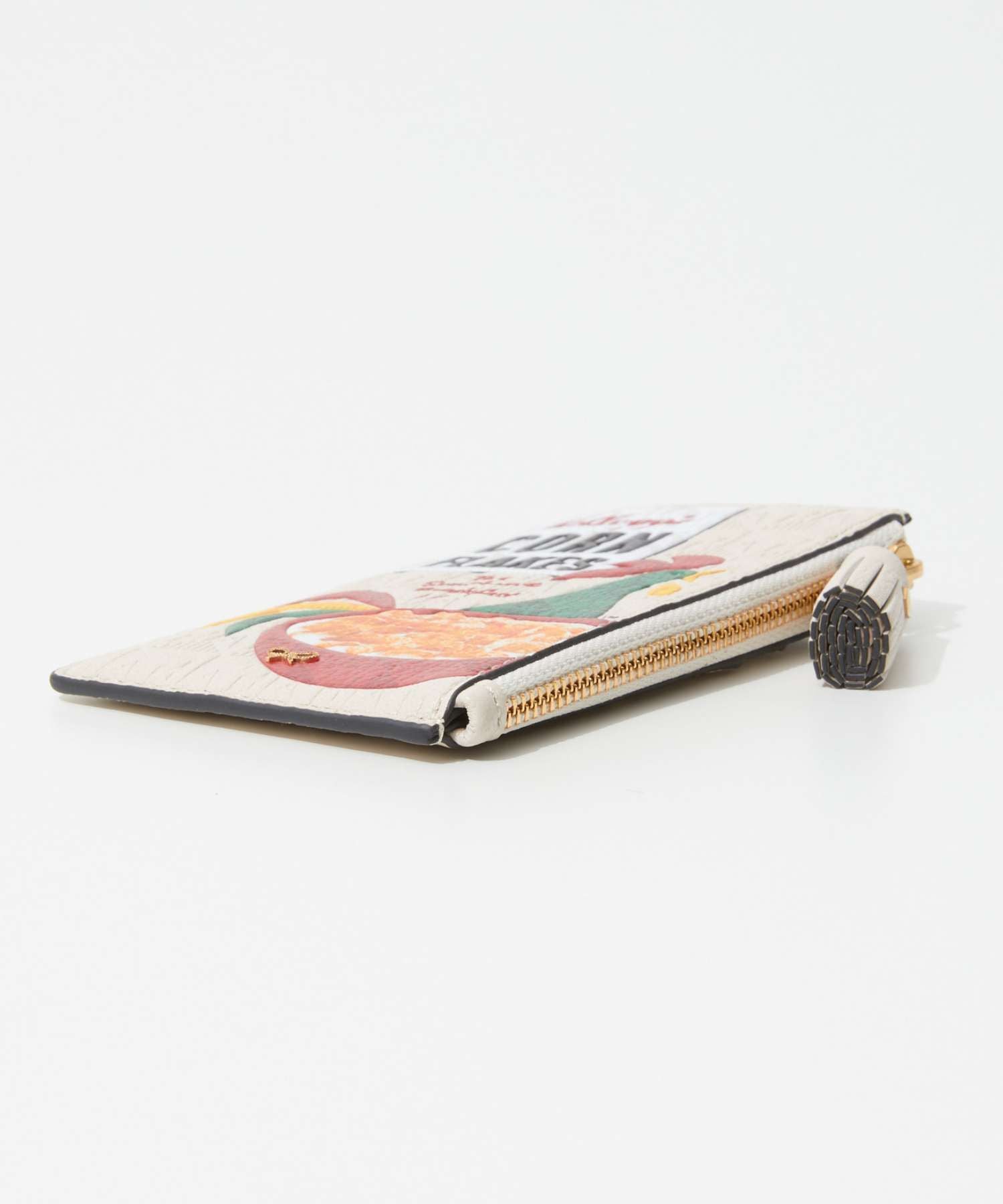 アニヤハインドマーチ Anya Hindmarch 5050925 182911 カードケース コーンフレーク Anya Brands Zip Card Case Cornflakes in Shiny Capra レディース フラグメントケース