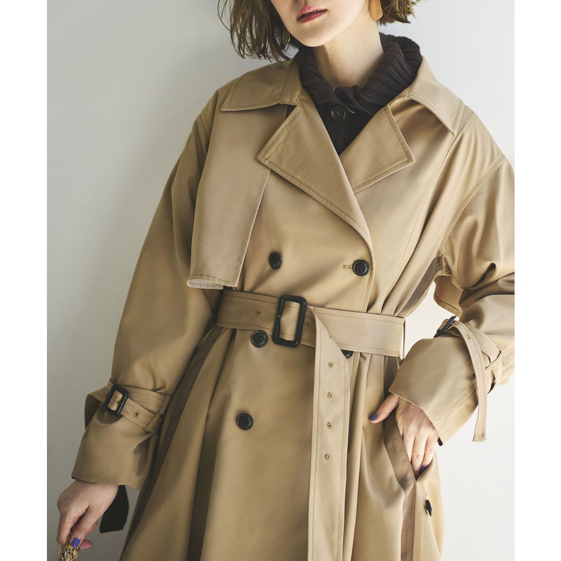 RUIRUE BOUTIQUE Sideline Long Trench Coat