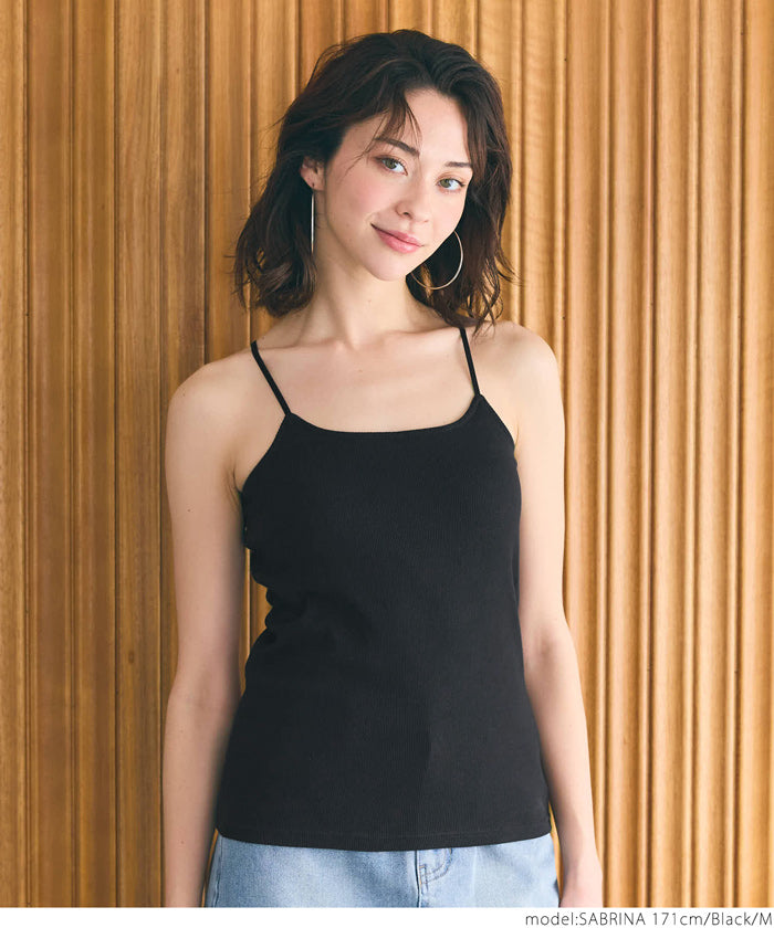 コカ coca OUT BRA バックラインキャミソール （Black） Black