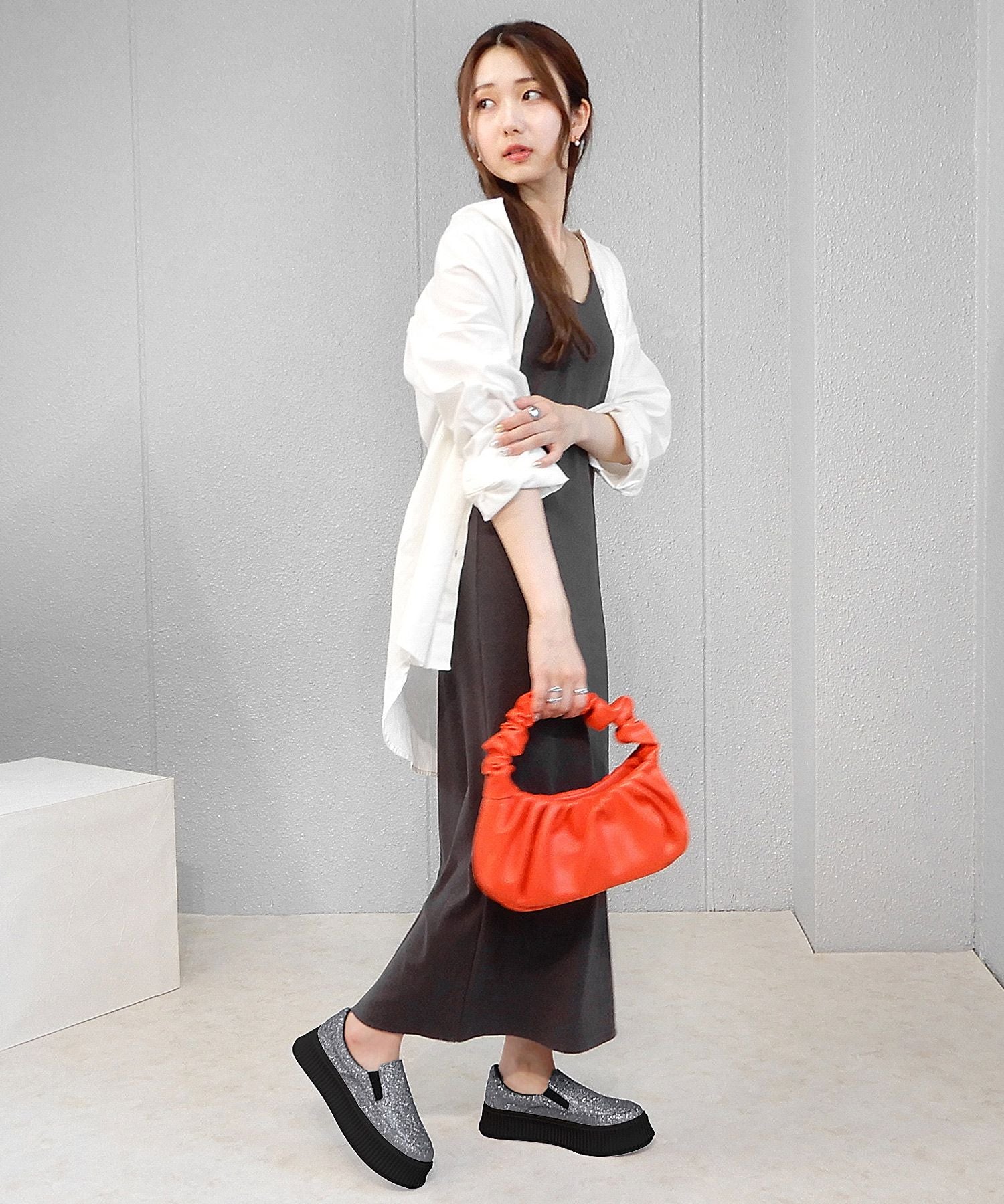 minia track sole slip-on sneakers