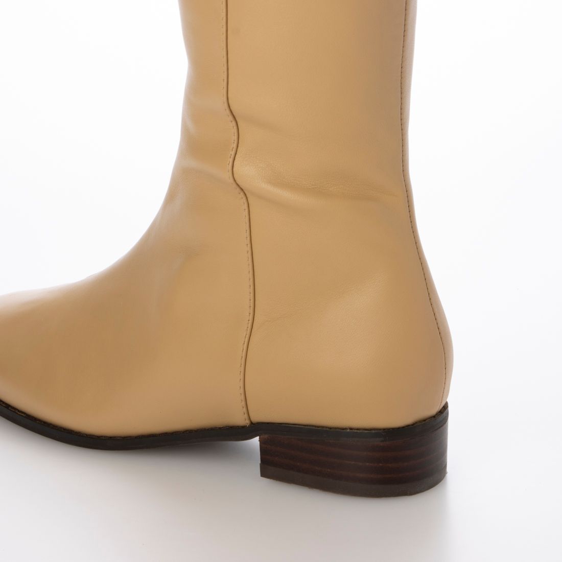 RANDA [A de Vivre] [Genuine Leather] Square Leather Long Boots