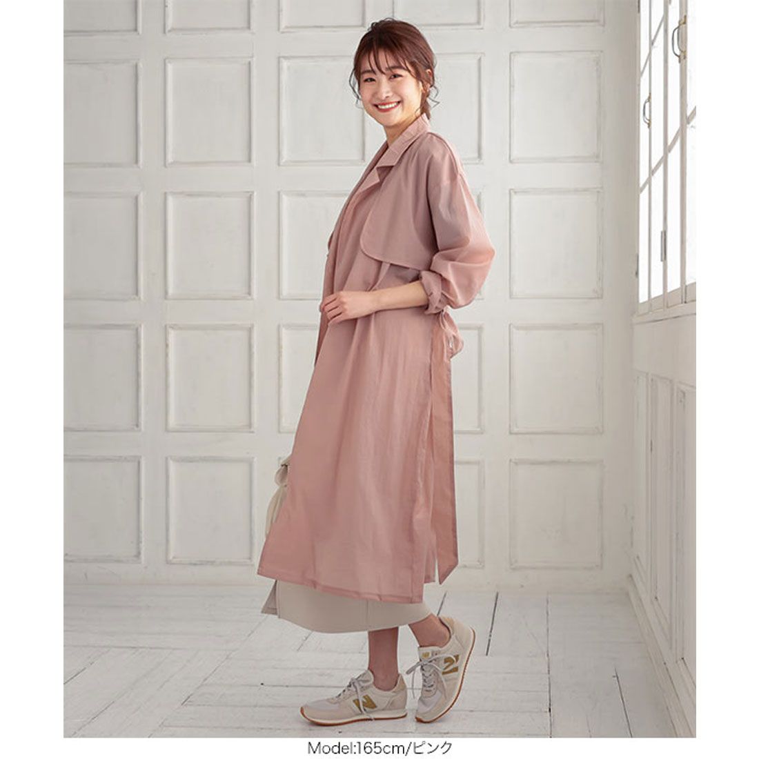 KOBE LETTUCE sheer trench coat [K1024]