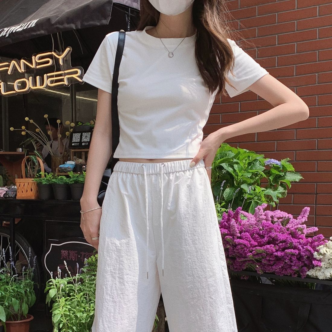 ゾエ ジェンコ Zoe Jenko ショート丈ベーシックTシャツ 10256