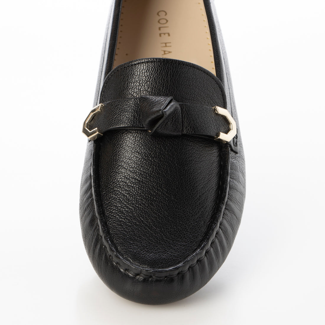 コール ハーン COLE HAAN エブリン ボウ ドライバー womens （ブラック グレイニー レザー） ブラック グレイニー レザー