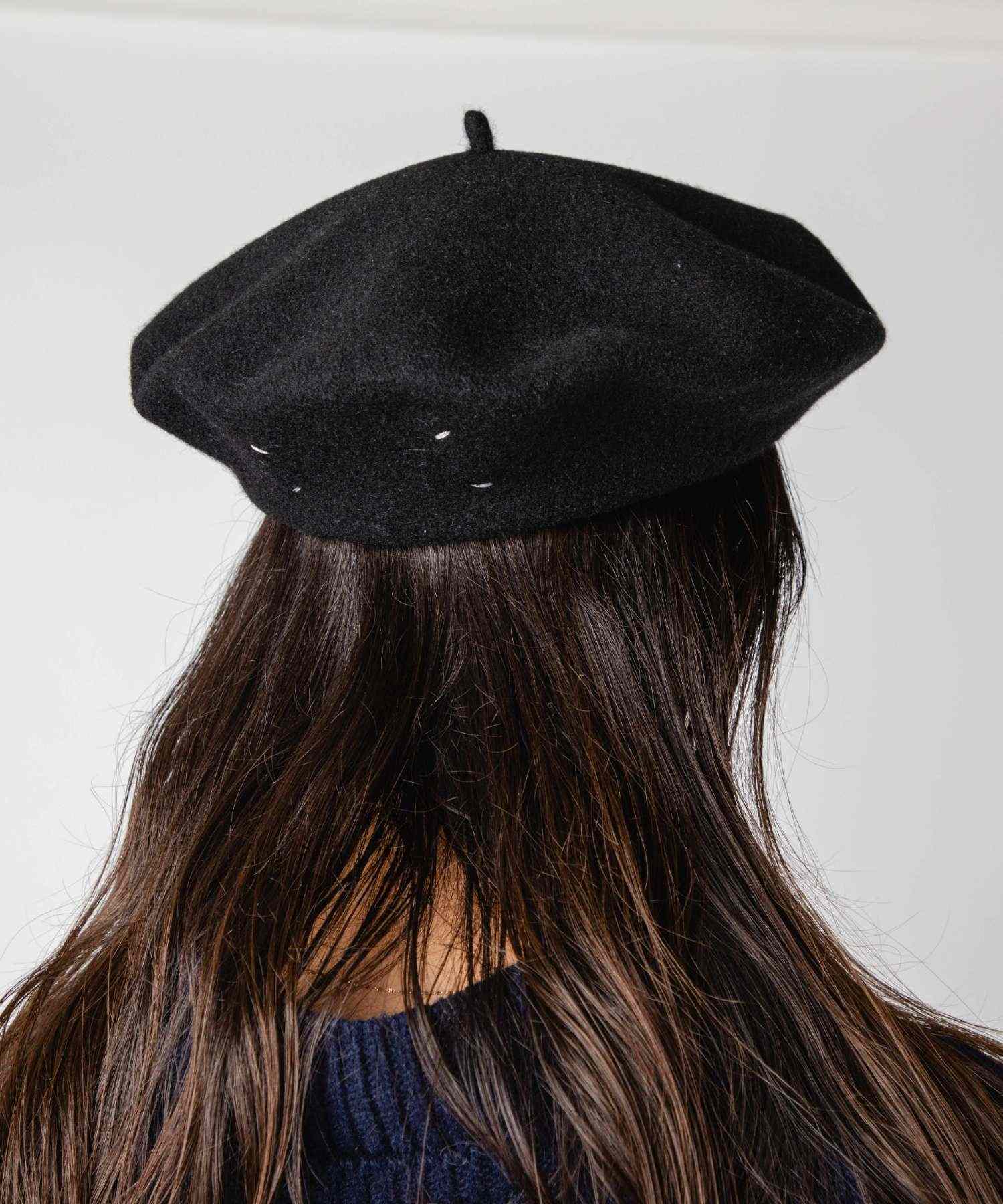 メゾン マルジェラ MAISON MARGIELA ヘビーウール ベレー SI0TC0001 S60384 ベレー帽 HEADWEAR レディース 帽子 フェルト （ブラック） ブラック