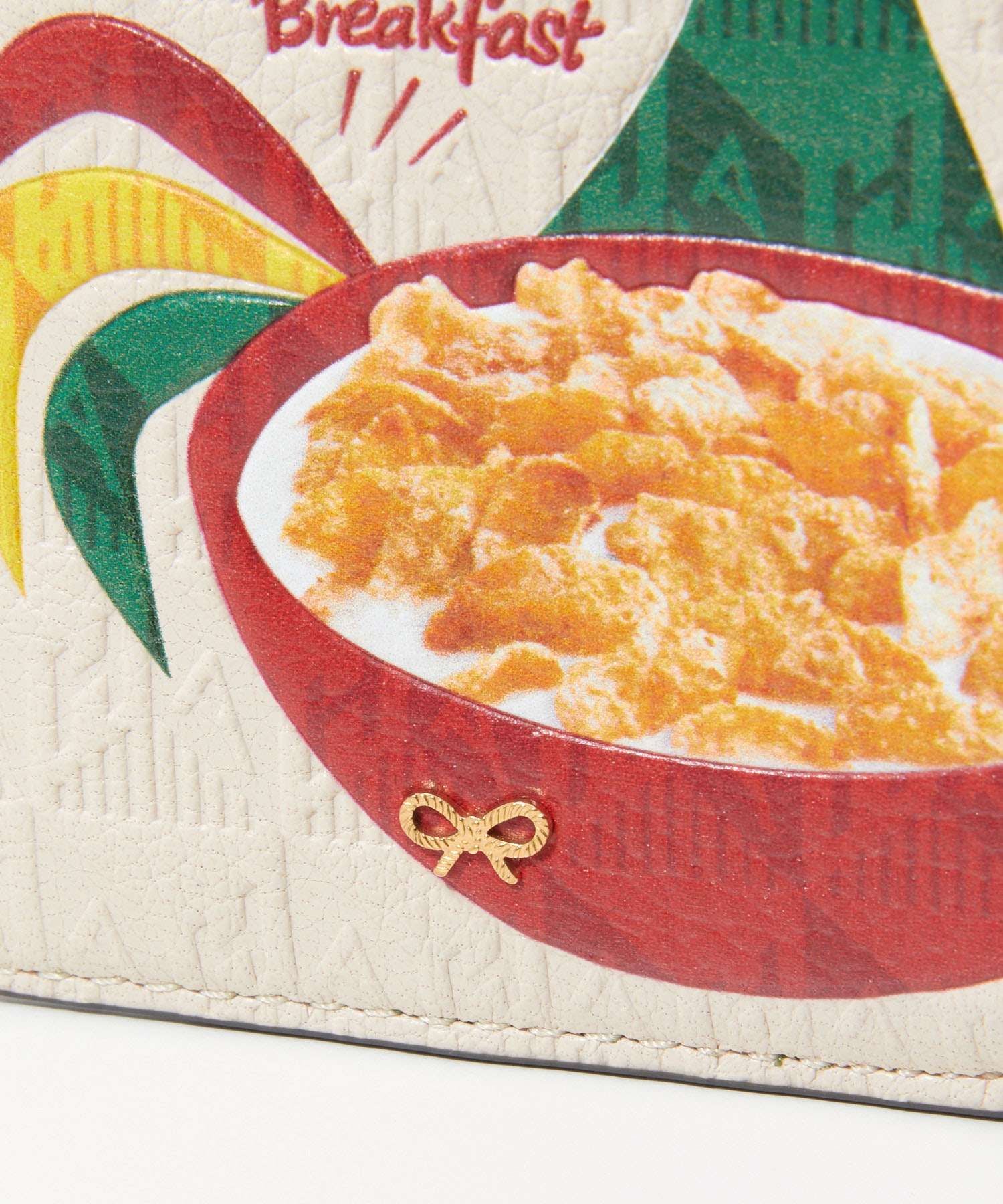 アニヤハインドマーチ Anya Hindmarch 5050925 182911 カードケース コーンフレーク Anya Brands Zip Card Case Cornflakes in Shiny Capra レディース フラグメントケース