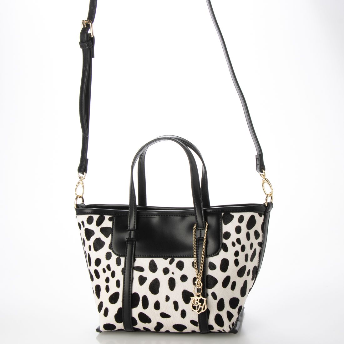 BASE Tote bag Shoulder bag 2way 2way bag Handbag Genuine leather Leather Leopard Dalmatian Zebra Animal pattern Brushed Elegant Mini Mini bag Mini shoulder Small Women Adult Ladies Autumn Winter BAG