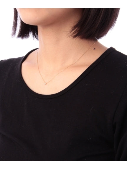 ココシュニック COCOSHNIK K18 ダイヤモンドシークレット留 ネックレス (イエローゴールド) イエローゴールド(104)