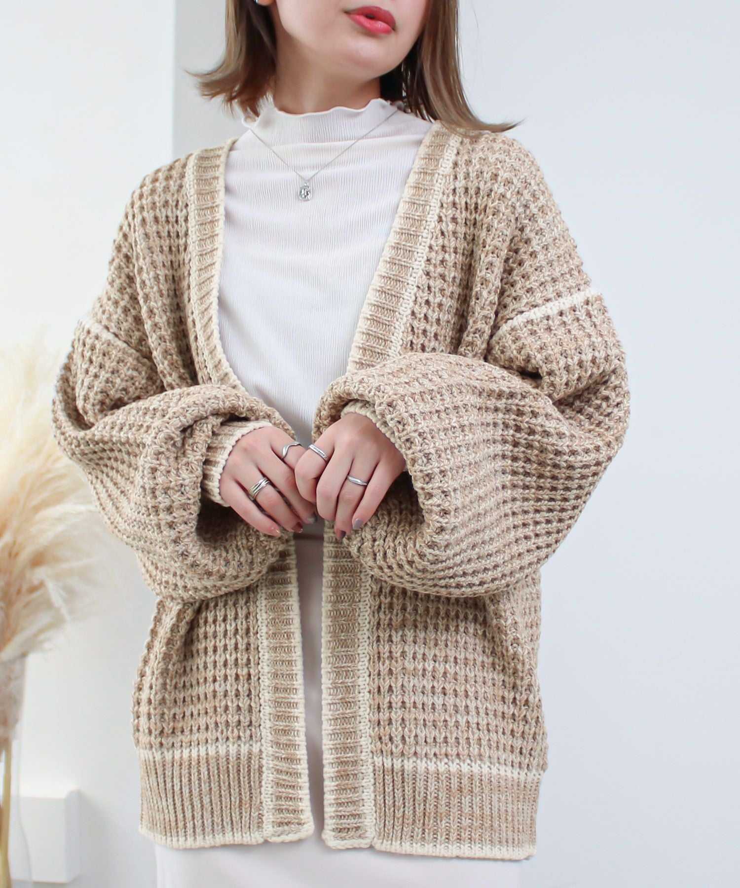 ソーシャルガール SocialGIRL ミックスニットカーディガン