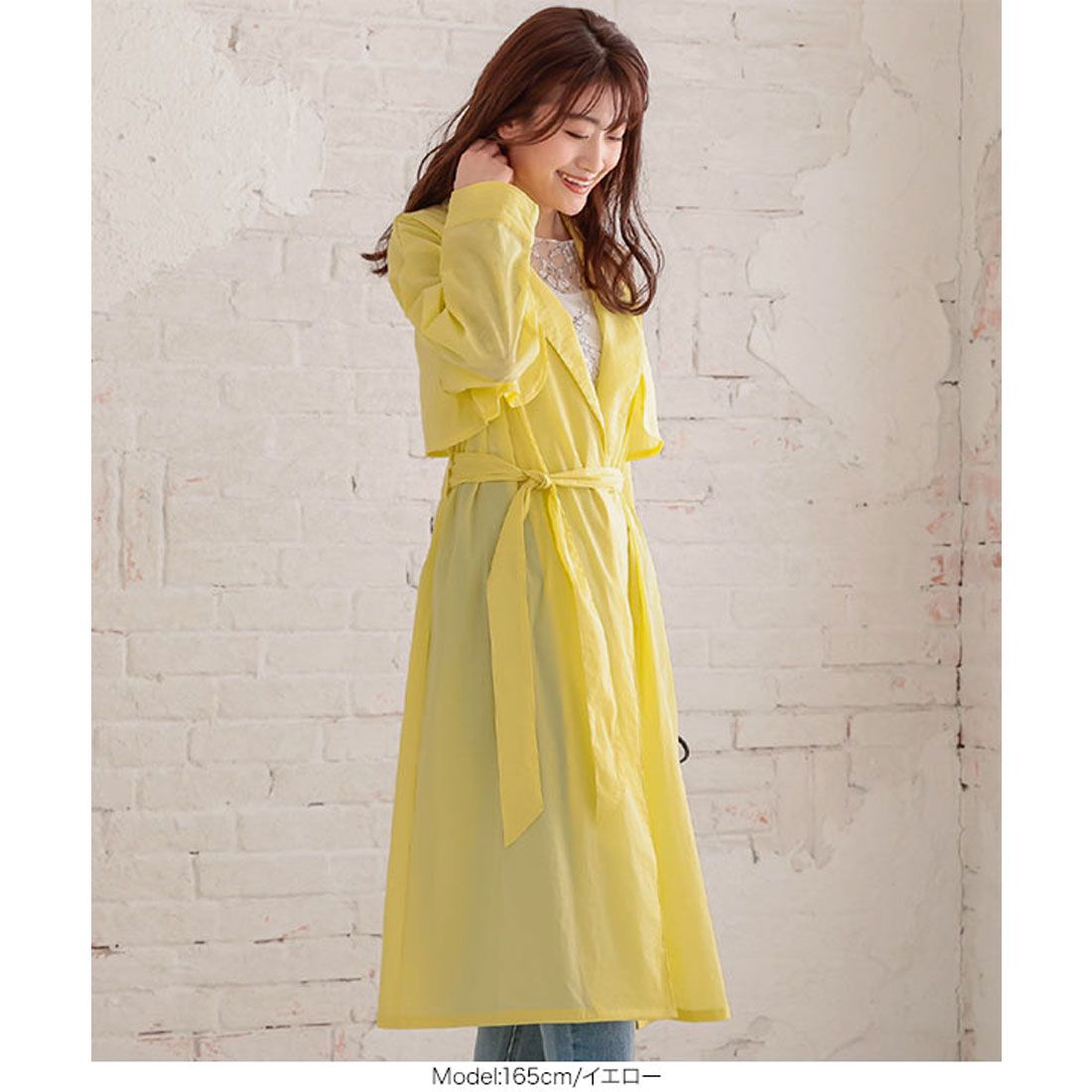 KOBE LETTUCE sheer trench coat [K1024]