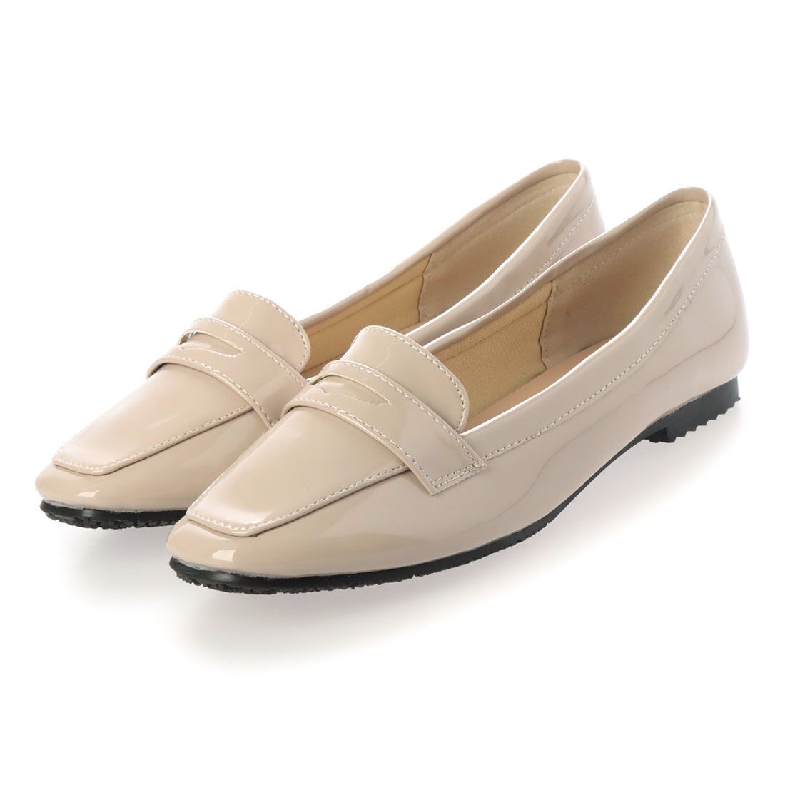 Grandfleur [For both sunny and rainy days] Square toe loafer pumps