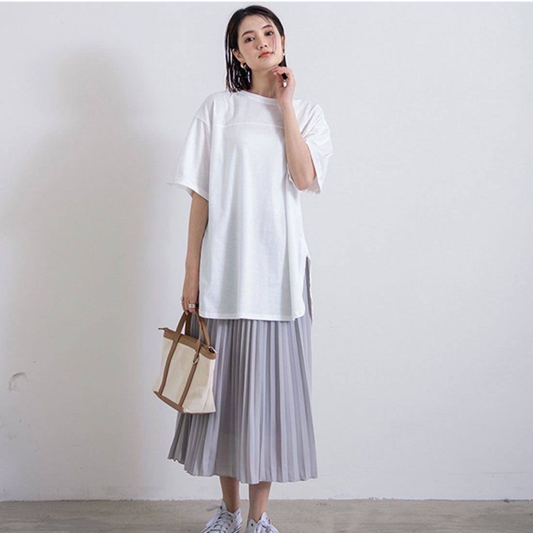 チュニックtシャツ レディース スリット