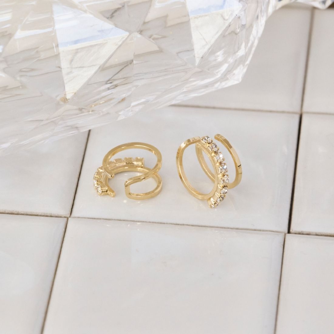 フィービィー Phoebe グリーミングビジューイヤリング