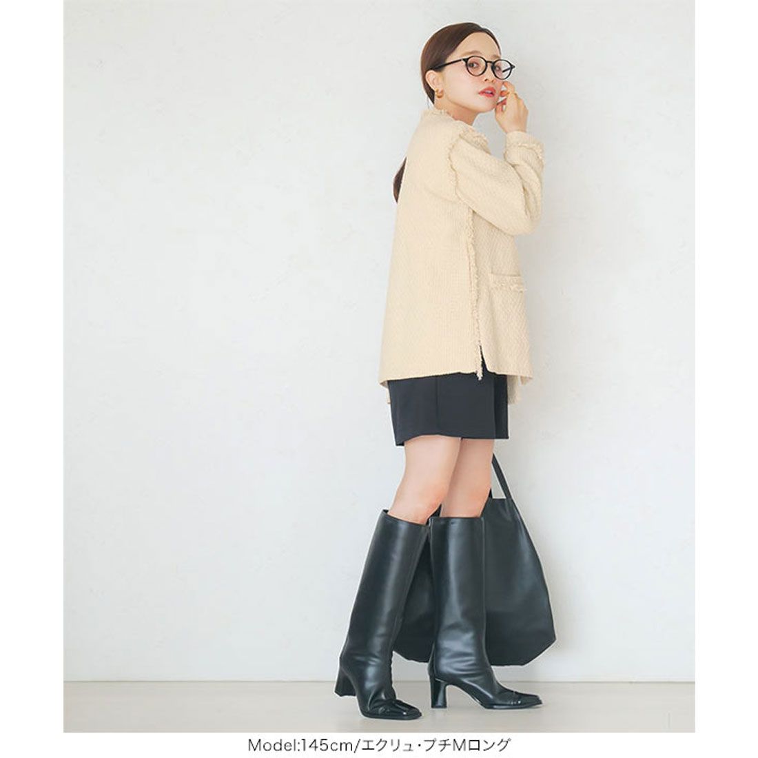 KOBE LETTUCE [Akiko Tanaka collaboration] Tweed jacket [Long] [Choice of 2 types] [K1246]