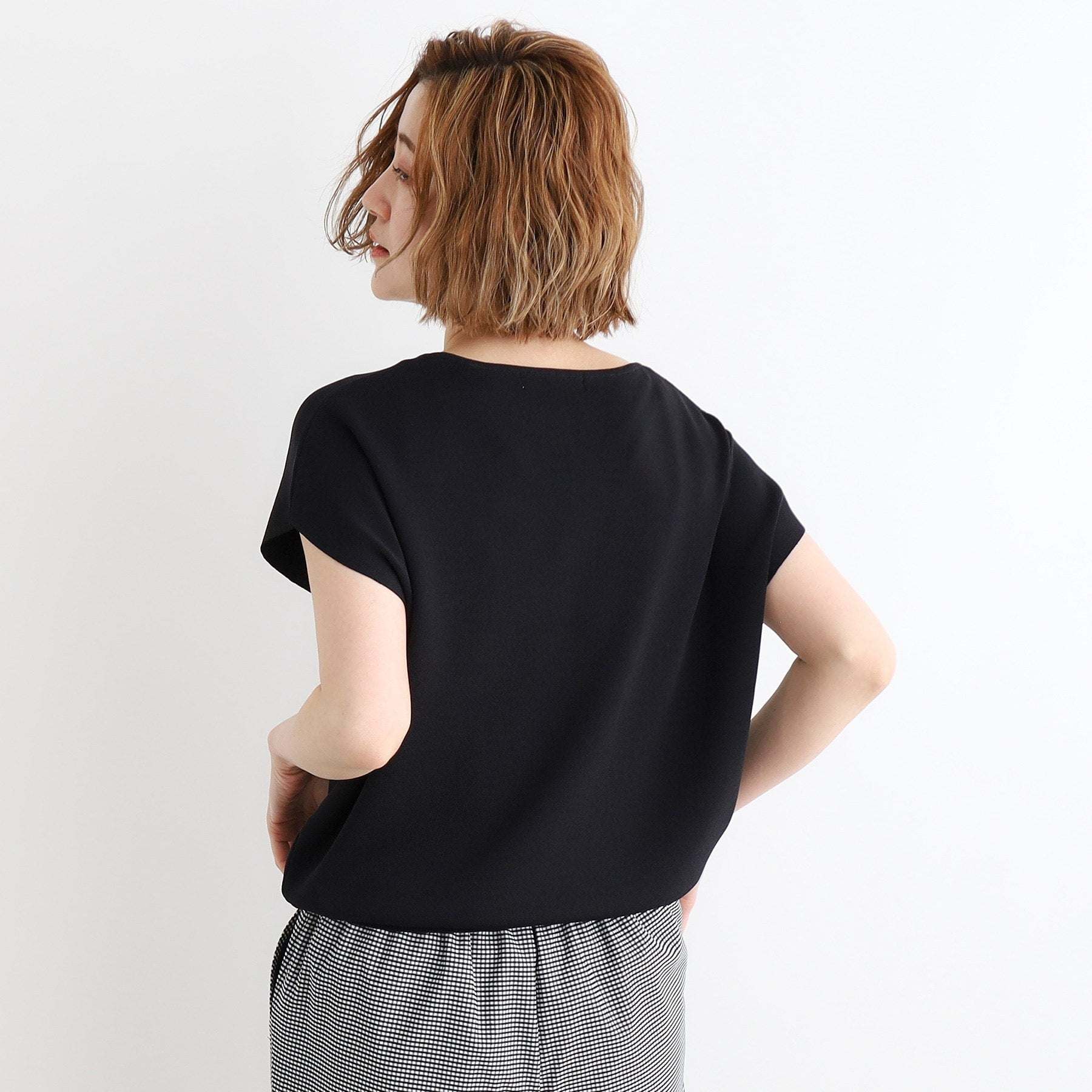 グローブ grove 【夏に嬉しい機能付き】やわらかドライタッチフレンチスリーブニット （ピンク(074)） ピンク(074)