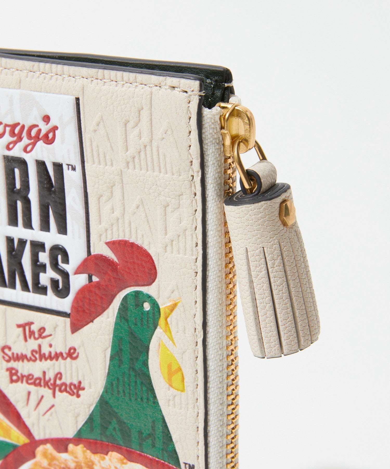 アニヤハインドマーチ Anya Hindmarch 5050925 182911 カードケース コーンフレーク Anya Brands Zip Card Case Cornflakes in Shiny Capra レディース フラグメントケース