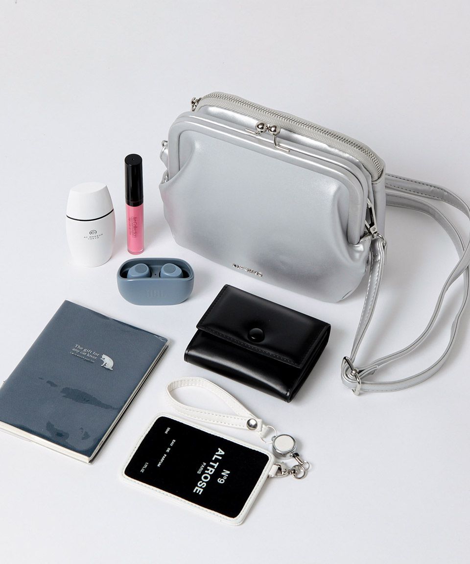 アルトローズ ALTROSE がま口  ミニ ショルダー お財布ショルダー スマホポーチ スマホ ショルダーバッグ 財布 さいふ 合皮 フェイクレザー