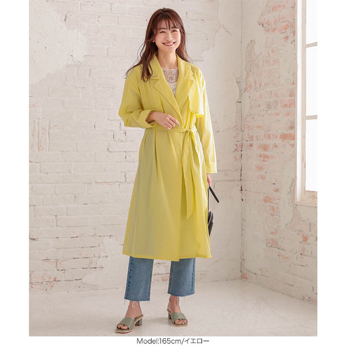 KOBE LETTUCE sheer trench coat [K1024]