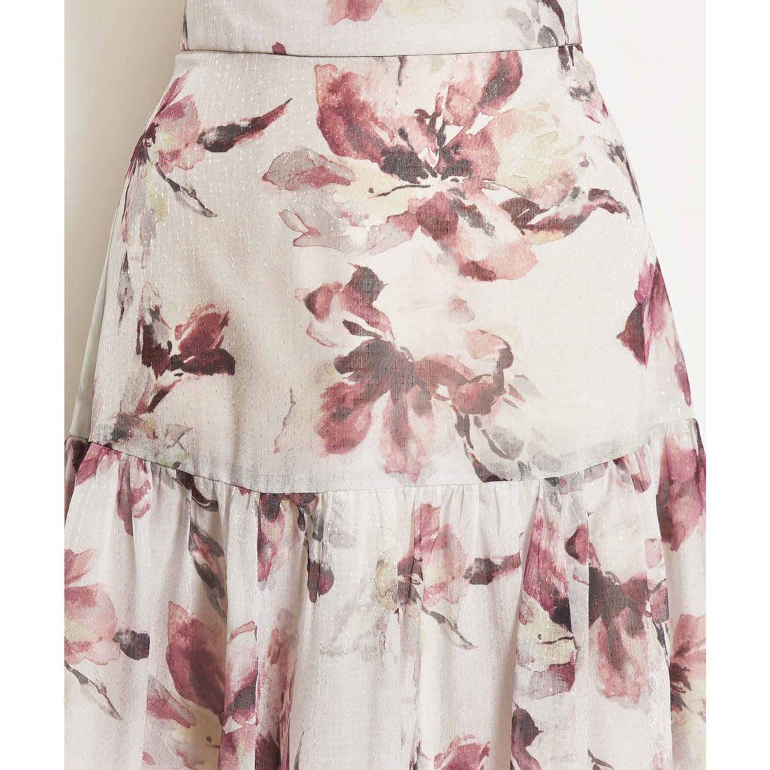 ノエラ Noela ぼかし花柄シャイニースカート