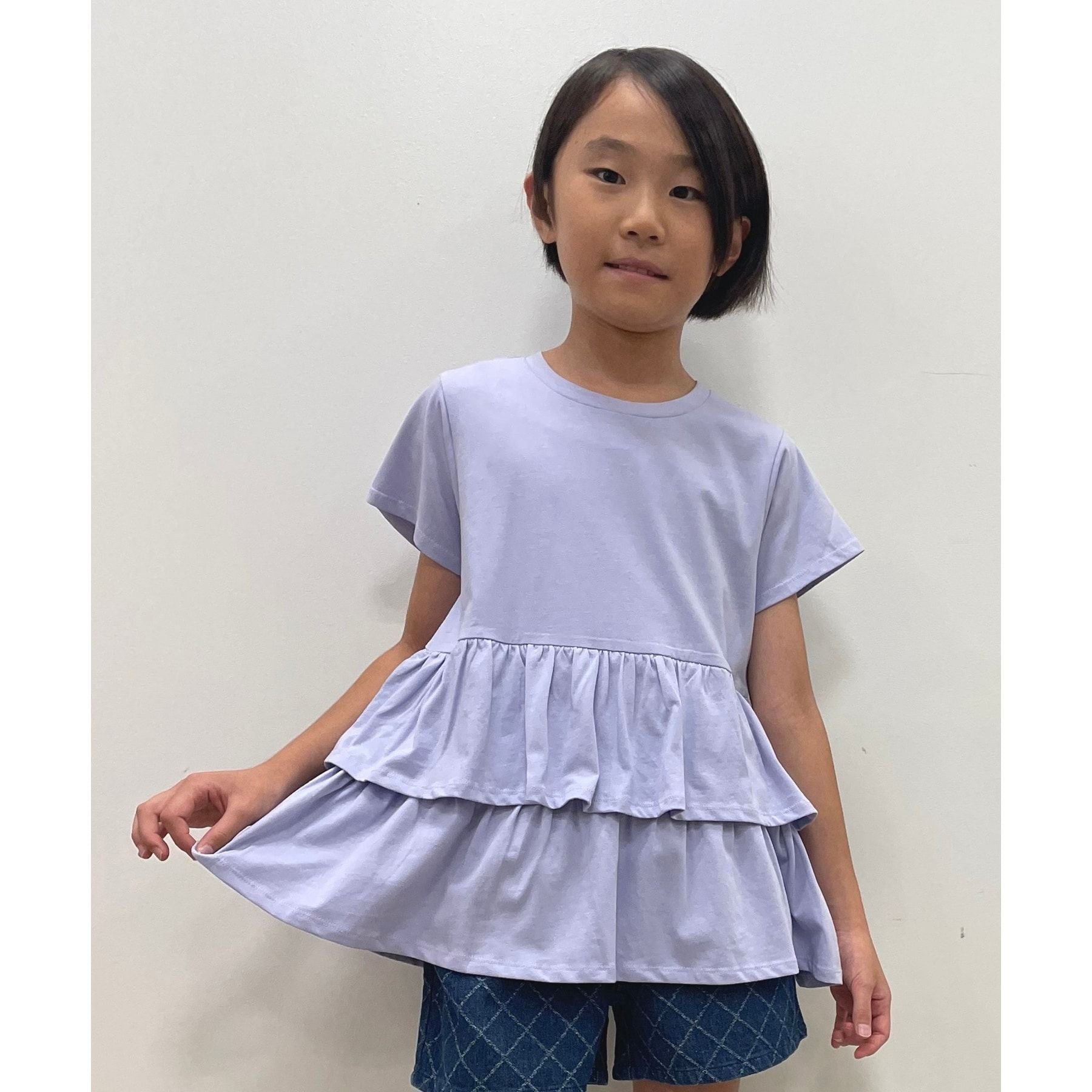 シューラルー キッズ SHOO・LA・RUE／Kids 【110-140cm】半袖ティアードチュニック
