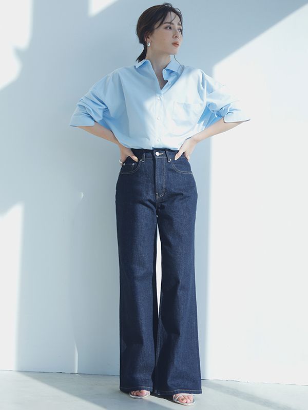 アニュアンス anuans Wide leg denim