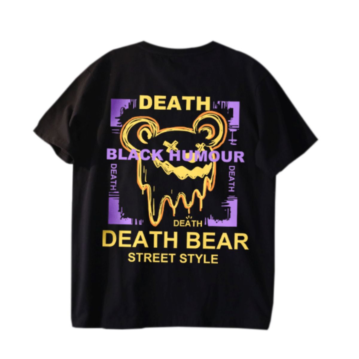 ベルシー Belle Cie Tシャツ 半袖 プリントT ユニーク ファンキー ストリート ロゴ レディース 韓国ファッション ゴシック インパクト かわいい くま 夏 黒 白