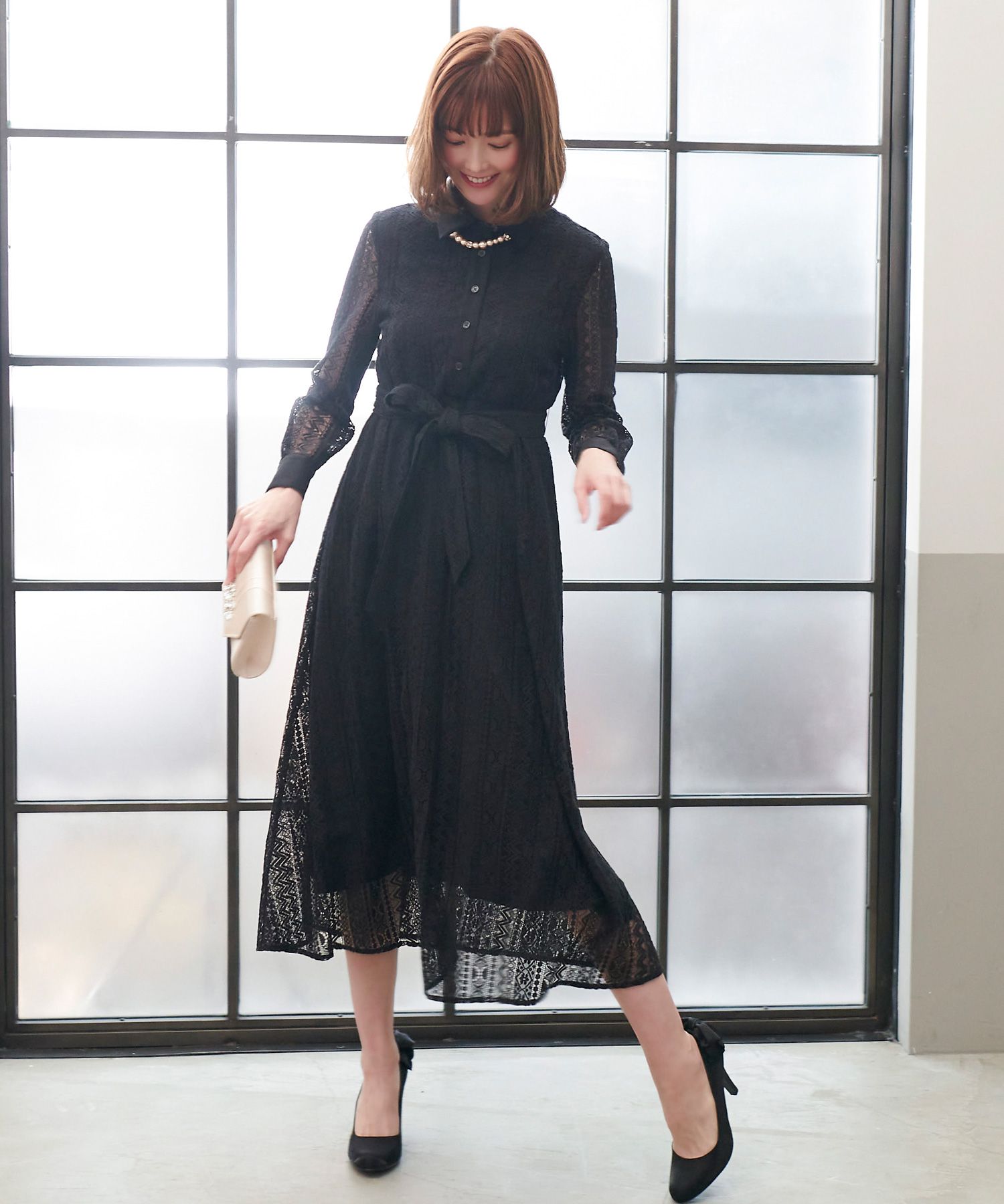 ルイルエブティック RUIRUE BOUTIQUE レースシャツワンピースセットアップスーツ