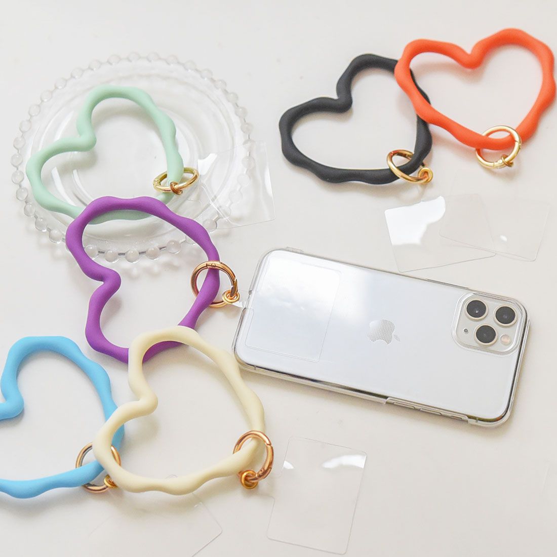 スタイロ styiro ハート シリコンリング スマホストラップ/推し活 メンバーカラー