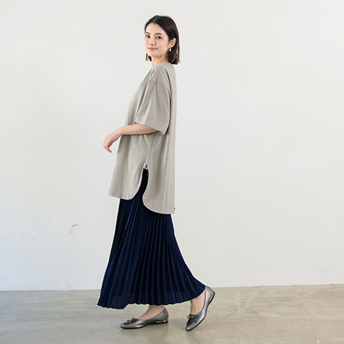 チュニックtシャツ レディース スリット